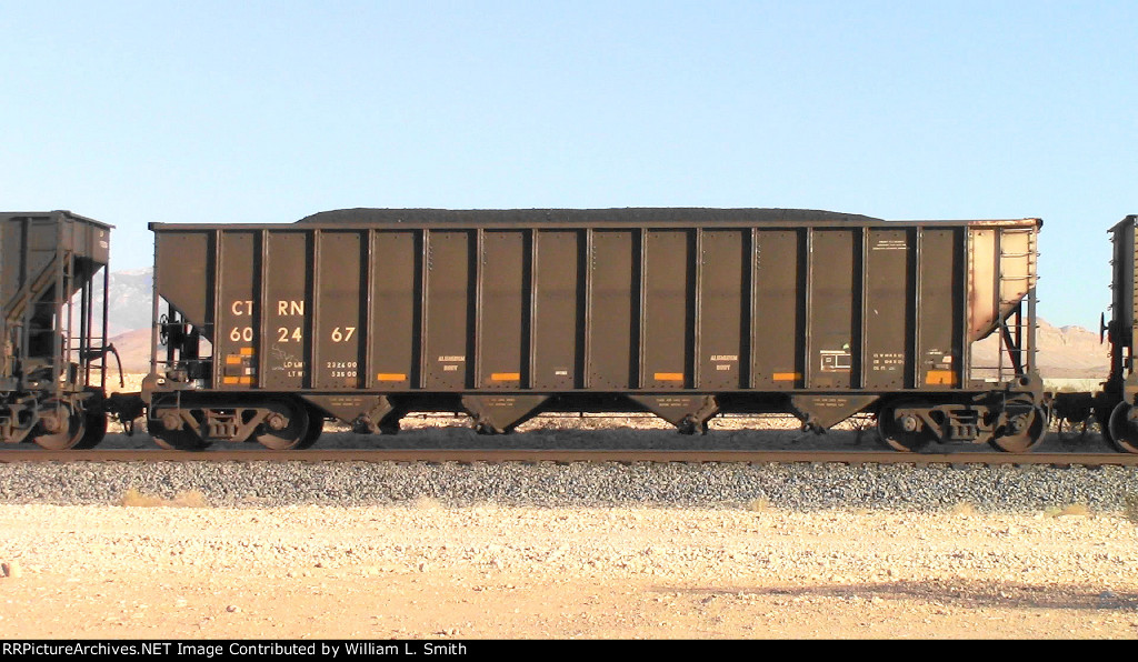 WB Loaded Coal Hooper Frt at Erie NV W-Pshr -63